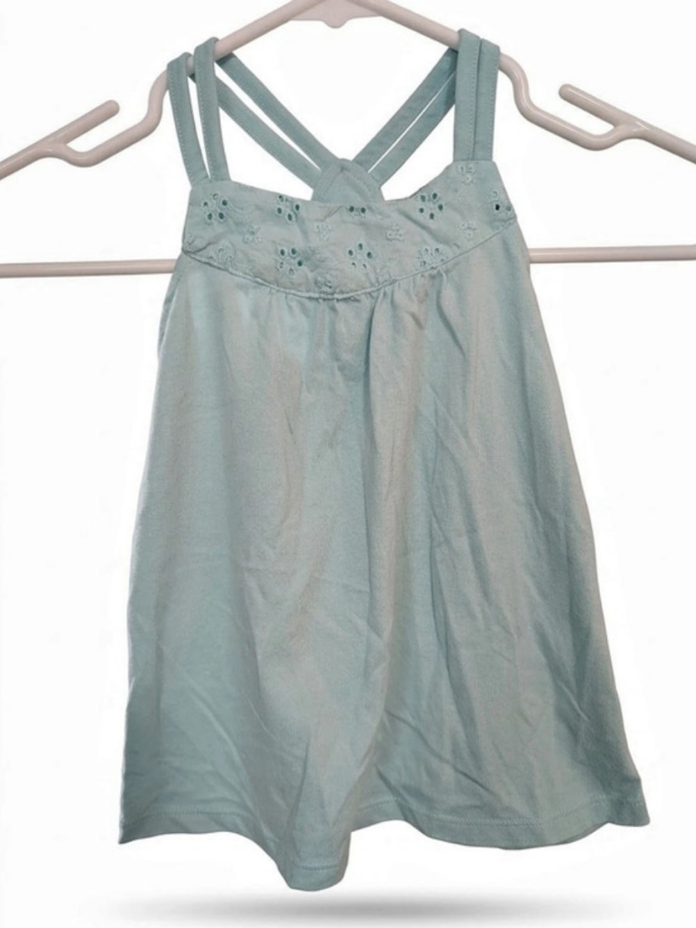 OshKosh Girls 5 Blue Embroidered Casual Tank